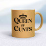 Queen Of Cunts Mug - Gold Glitter/White - 15