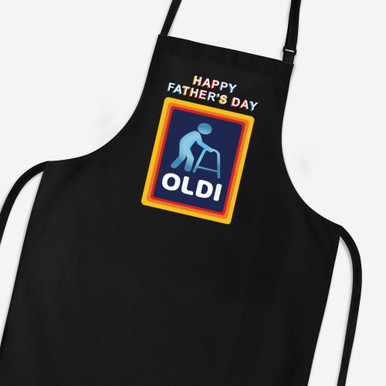 Father's Day Oldi Apron - Rude Aprons - Slightly Disturbed