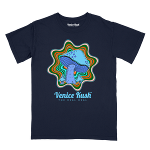 Psychedelic Navy Tee  - Blue