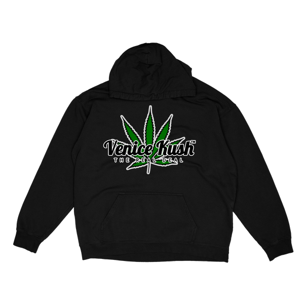 MARIJUANA LEAF LOGO - BLACK