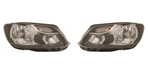 Volkswagen VW Caddy Headlight Lamp Single Reflector Black Pair 10/2010-6/2016