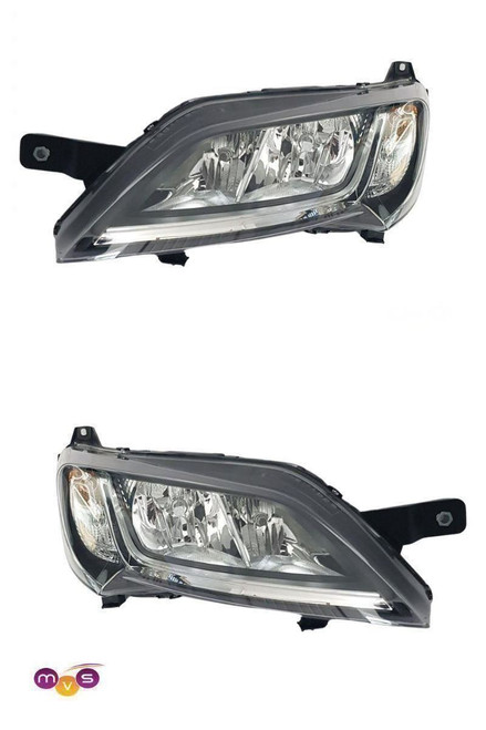 LMC Motorhome Headlight Headlamp Black Inner 5/2014> Pair Genuine