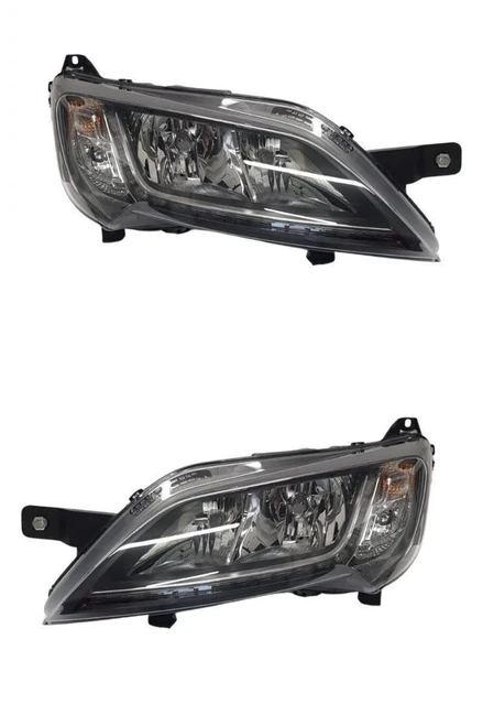 Burstner Motorhome Headlight Headlamp Black With LED DRL Pair Genuine 5/2014>