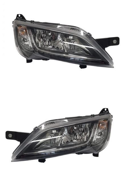 Auto Cruise Motorhome Headlight Headlamp Black With LED DRL Pair Genuine 5/2014>