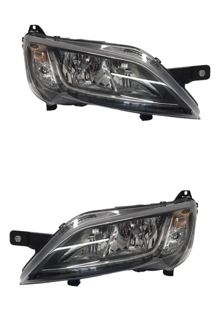 Adria Motorhome Headlight Headlamp Black With LED DRL Pair Genuine 5/2014>