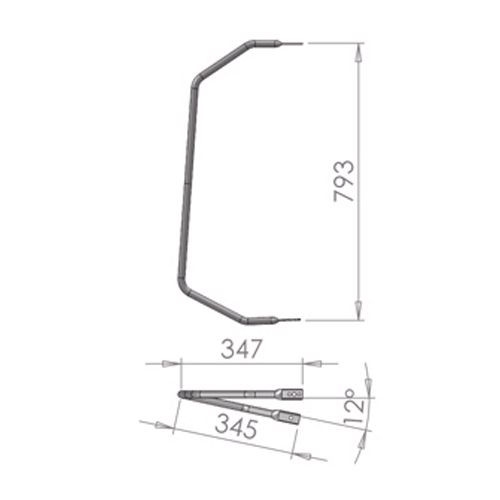 Iveco Eurocargo Short Mirror Arm Assembly Universal Fit 1991-3/2006