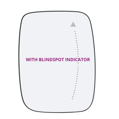 Nissan Primastar Door Mirror Glass Heated C/W Blindspot Indicator Right 2021 On