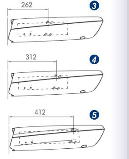 Support Arm With Cover Medium Length 312mm Right Mekra 612910004, 5053APA03Y