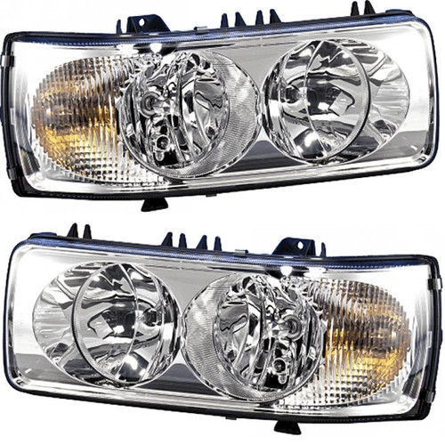 Daf CF LF XF 105 XF 95 Headlight With Indicator Manual Levelling Pair 2001>