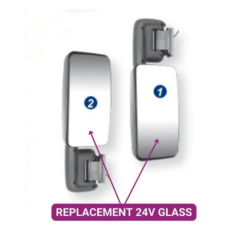 Bus Coach Mirror System Main Mirror 24v Replacement Glass Universal Fit Mekra