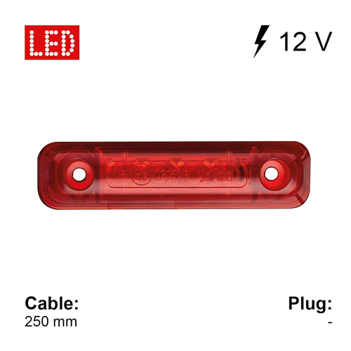 Caravan & Motorhome Rear LED Tail Light Lamp Red 65 x 16mm 12v Jokon 13.0012.000
