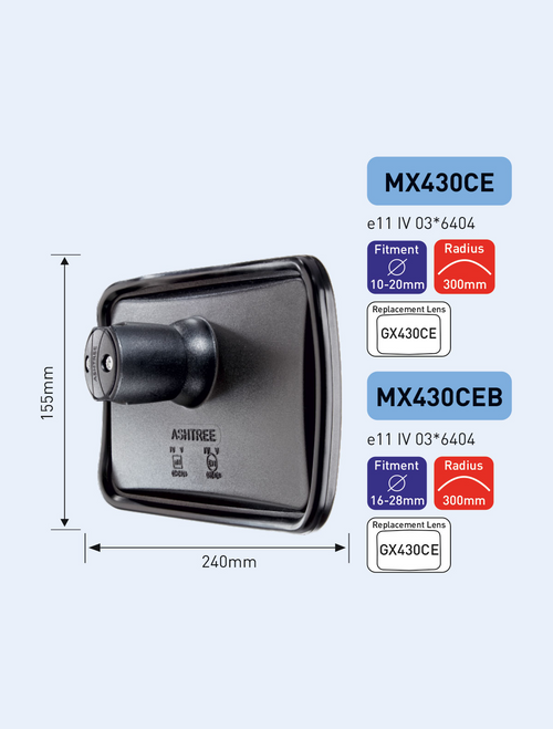 Agricultural Wide Angle Mirror With Unbreakable Glass 240 x 155mm - Ashtree M430CE