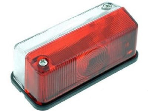 Genuine Hella Oblong Side Marker Light Lamp 12/24v Clear/Red 2XS005020-001