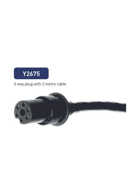 Universal Directional Mirror Wiring Loom 2m Cable With 6 Pin Female Plug