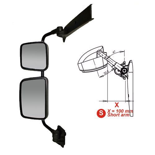 Daf LF Rear View Medium Arm Mirror & Arm Assembly 24V Heated N/S Left 5/2006>