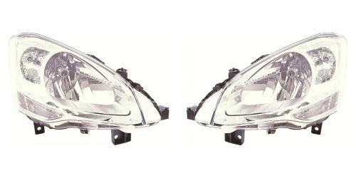 Citroen Berlingo Headlight Headlamp Chrome Inner Electric Levelling 7/2008> Pair