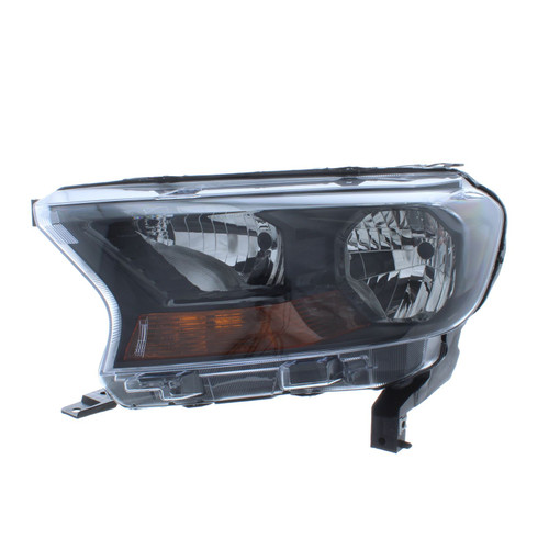 Ford Ranger Headlight Lamp Amber Ind Non-Projector Black N/S Left 2015-2019