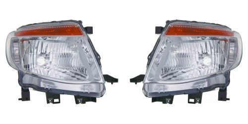 Ford Ranger Headlight Headlamp Chrome Inner Amber Indicator Pair 8/2011-2/2016