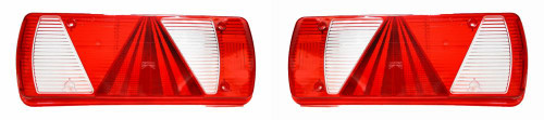 Aspock Ecopoint 2 Trailer Rear Tail Light Lamp Lens Only Pair 18-8528-002