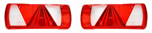 Aspock Ecopoint 2 Trailer Rear Tail Light Lamp Lens Only Pair 18-8528-002