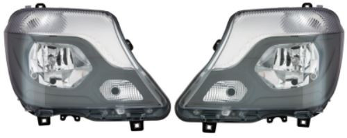 Mercedes Merc Sprinter Headlight Headlamp Black Inner Incl.Motor Pair 2013-2019