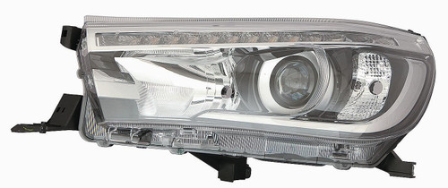 Toyota Hi-Lux Headlight Black Inner Incl.Daytime Running Lamp N/S Left 2015-2020