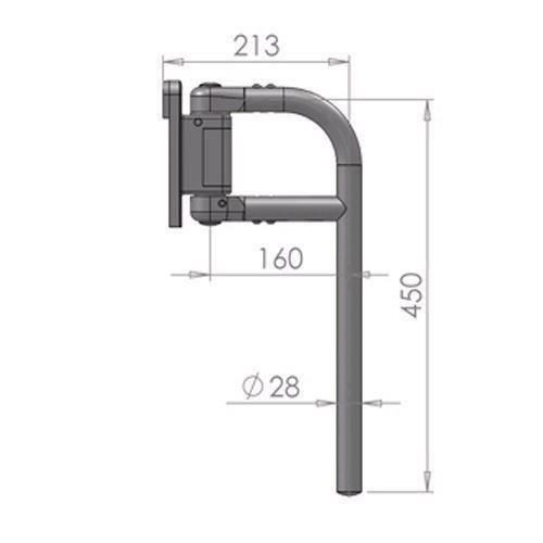 Auto Sleepers A Class Mirror Arm Electric Heated L 450 x Throw 213 x Dia 28mm