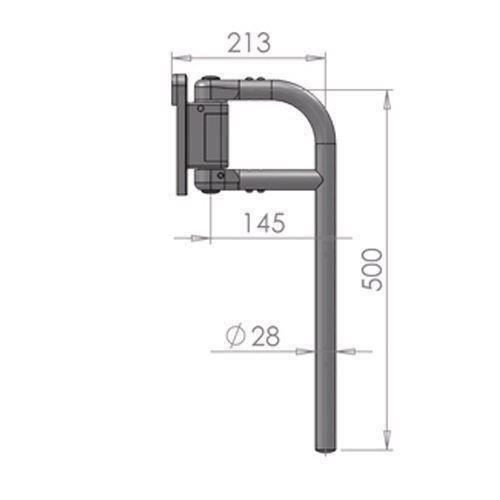 Auto Trail A Class Mirror Arm Electric Heated Length 500 x Throw 213 x Dia 28mm