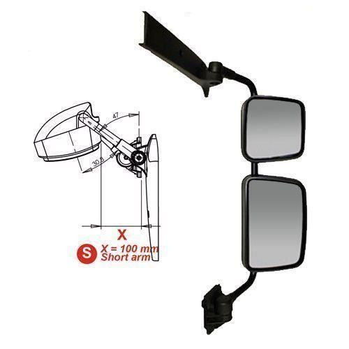 Renault Midlum Rear View Short Arm Mirror & Arm Assembly Heated O/S Right 2006>