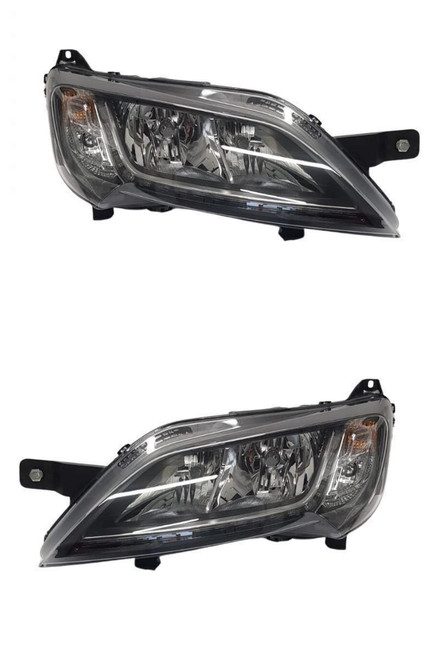 Auto Sleepers Motorhome Headlight Headlamp Black With LED DRL Pair 5/14>