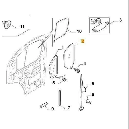 Citroen Relay Fiat Ducato Peugeot Boxer Front Left Door Window 2006 Onwards Genuine