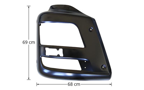 MAN TGS Euro 6 Bumper Corner Steel With Washer Hole Right 2014-2020