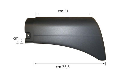 MAN TGL TGM Mudguard Extension Short Right - 36cm With Cutout 2005-2013