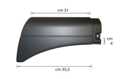 MAN TGL TGM Mudguard Extension Short Left - 36cm With Cutout 2005-2013