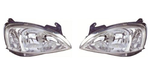 Vauxhall Combo Headlight Headlamp Non-Projector Type Pair 2002-2006