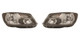 Volkswagen VW Caddy Headlight Lamp Single Reflector Black Pair 10/2010-6/2016