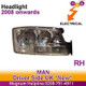 Man TGS TGX Headlight Headlamp Electric Levelling Drivers O/S Right 2008-2020