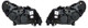 Auto Sleepers Motorhome Headlight Headlamp 3 Pod Purple Plug Type Pair 2011-2014