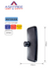 Agricultural Rear View Unbreakable Mirror 390mm x 190mm Fits 16-28mm Arm Dia.