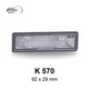 Caravan, Motorhome, Horsebox Rear Number Plate Light Lamp Black 92 x 29mm Jokon