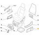 Citroen Relay Seat Trim Right Hand Side of Drivers Single Seat 2006 Onwards