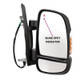 Romahome Motorhome Mirror Elec Powerfold Blind Spot Indicator O/S Right 2021>