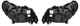 Ace Motorhome Headlight Headlamp 3 Pod Purple Plug Type Pair 2011-2014