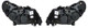 Auto Cruise Motorhome Headlight Headlamp 3 Pod Purple Plug Type Pair 2011-2014