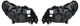 Bailey Motorhome Headlight Headlamp 3 Pod Purple Plug Type Pair 2011-2014