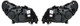 Benimar Motorhome Headlight Headlamp 3 Pod Purple Plug Type Pair 2011-2014