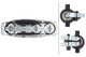 Pilote  Motohome Rear Tail Light Lamp C/W Reverse Caraluna Mk2 Smoke Grey