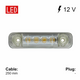 Caravan & Motorhome Rear LED Tail Light Lamp Clear 65x16mm 12v Jokon 13.0012.500