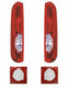 Primastar Trafic Vivaro Rear Tail Light 3 Notch Bulb Holder Pair 9/2006-5/2015