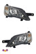 Elddis Motorhome Headlight Lamp With LED DLR Chrome Pair Genuine 2014>